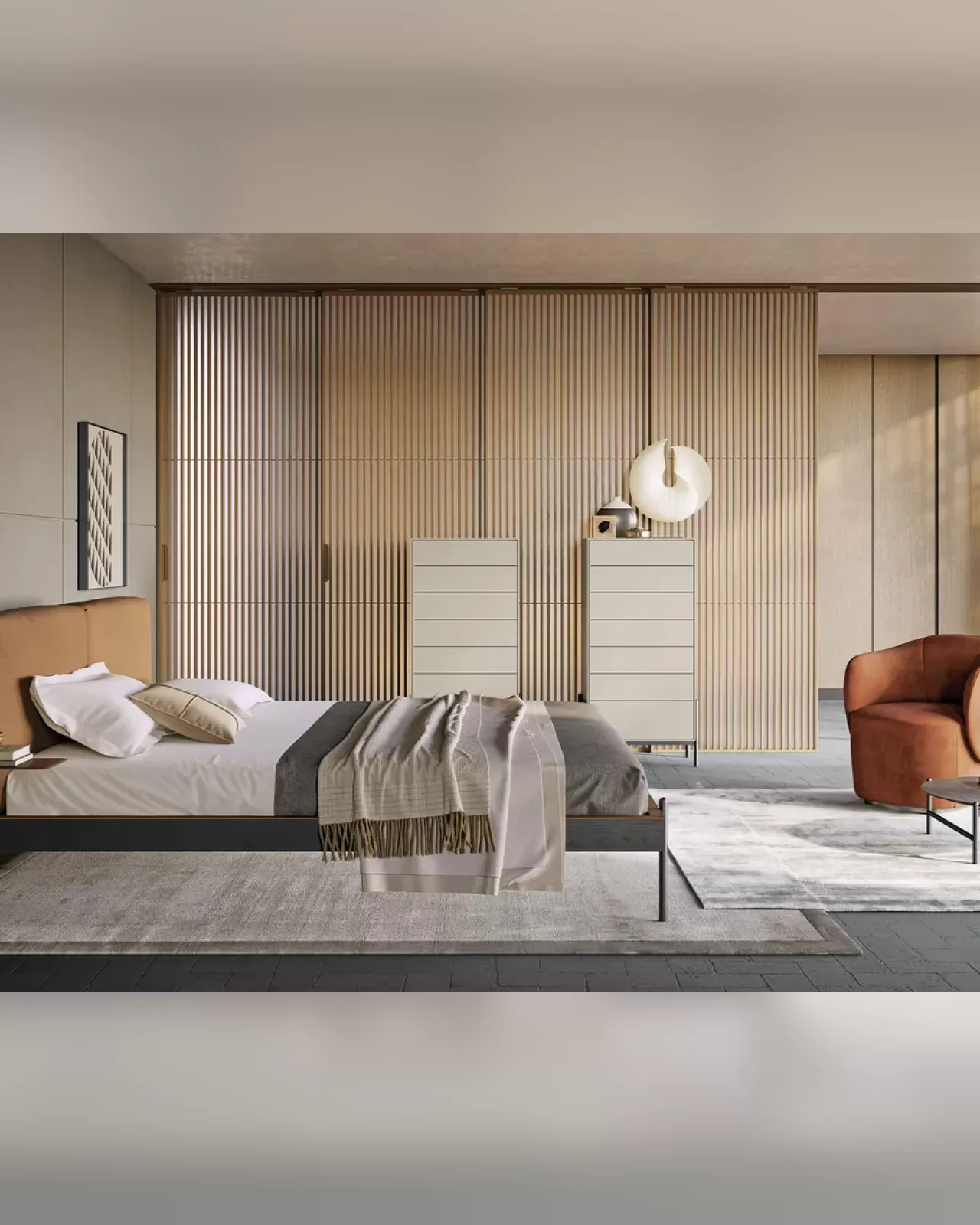 Supernova Bed, Dall'Agnese upholstered bed made in Italy