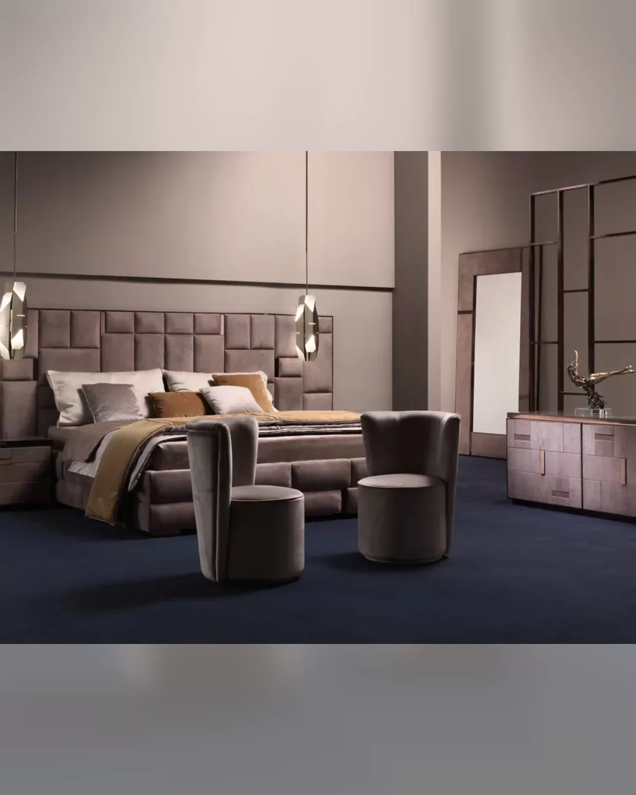 Letto Cromo, mobili per camera da letto Epoque Exence