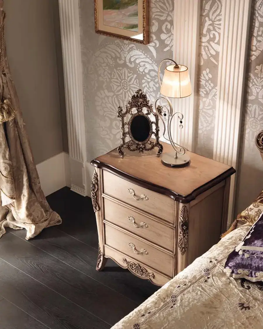 Gran Guardia Nightstand 2051 by Francesco Pasi, Italian nightstand for a luxury bedroom
