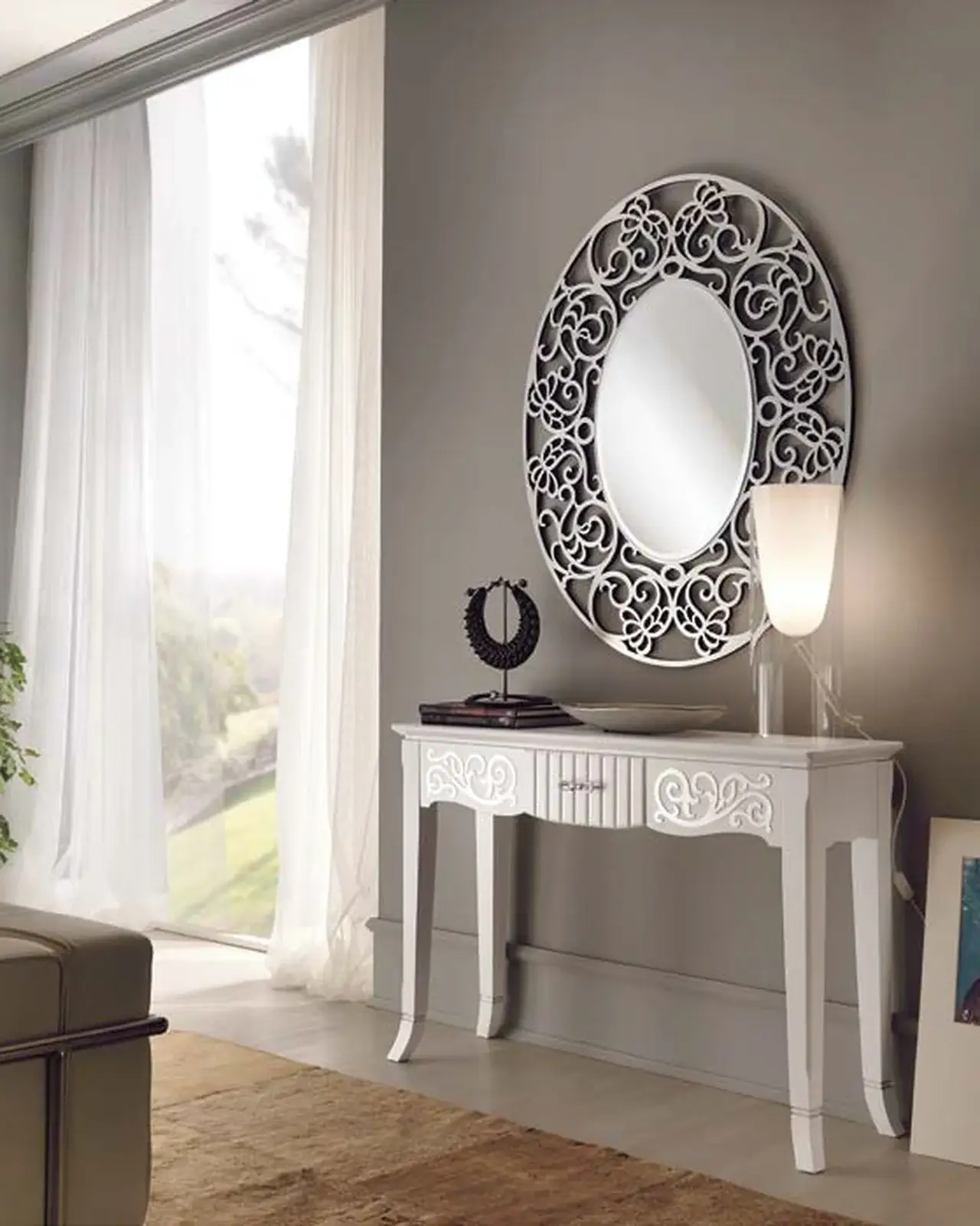 New Deco Console with Natural Panels by Francesco Pasi, console table for a home office hall
