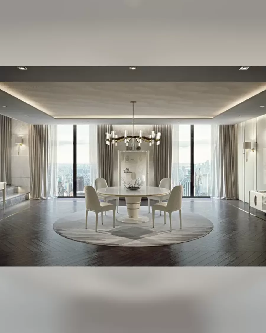 Ellipse Upholstered Dining Chair by Francesco Pasi, piece of a dining room suite