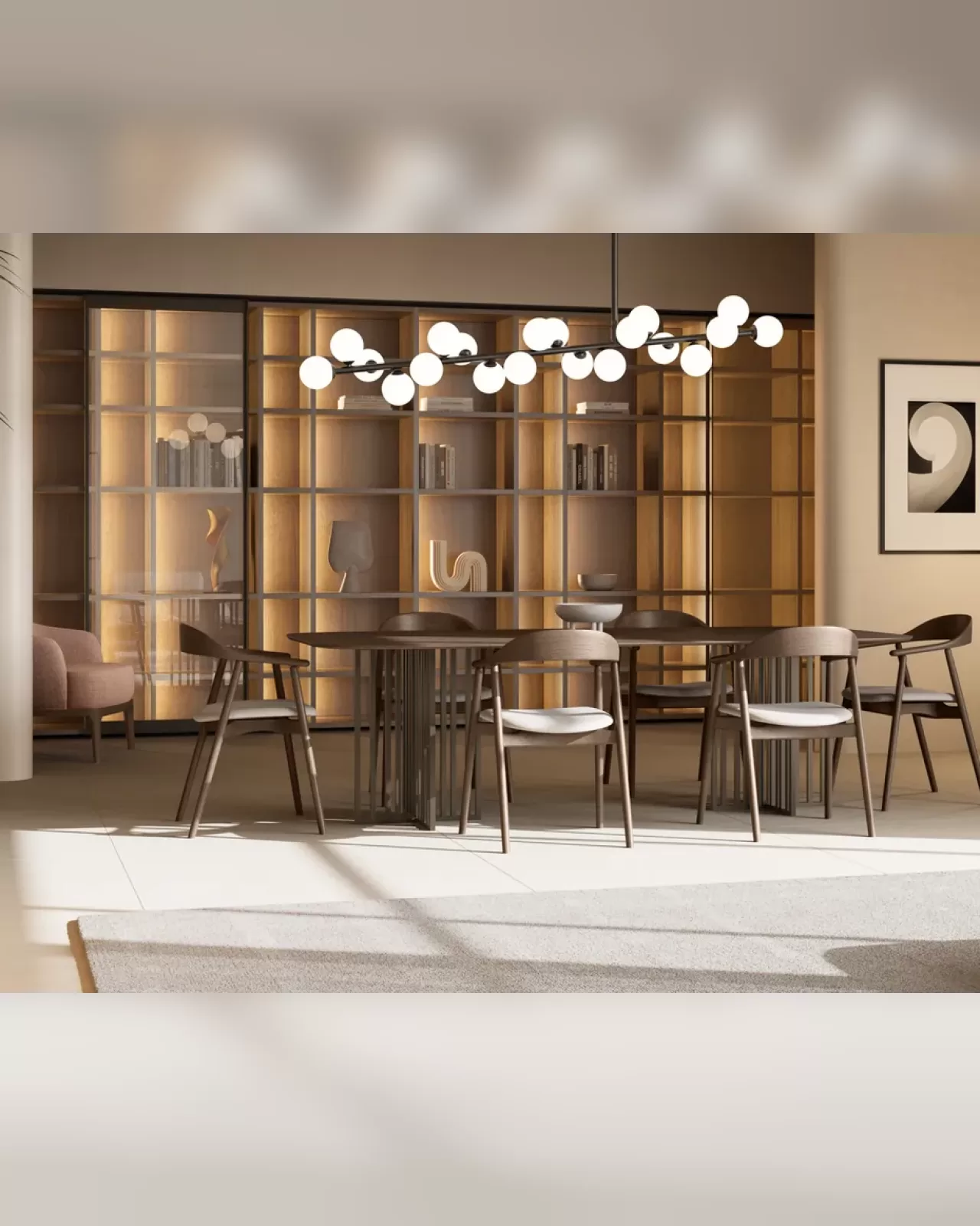 Kiri Dining Table by Dall'Agnese, rectangle dining table from 180 to 300 cm
