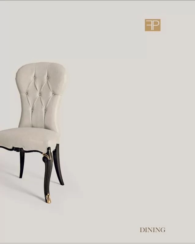 Opera Upholstered Chair by Francesco Pasi, carved chair for a long dining table