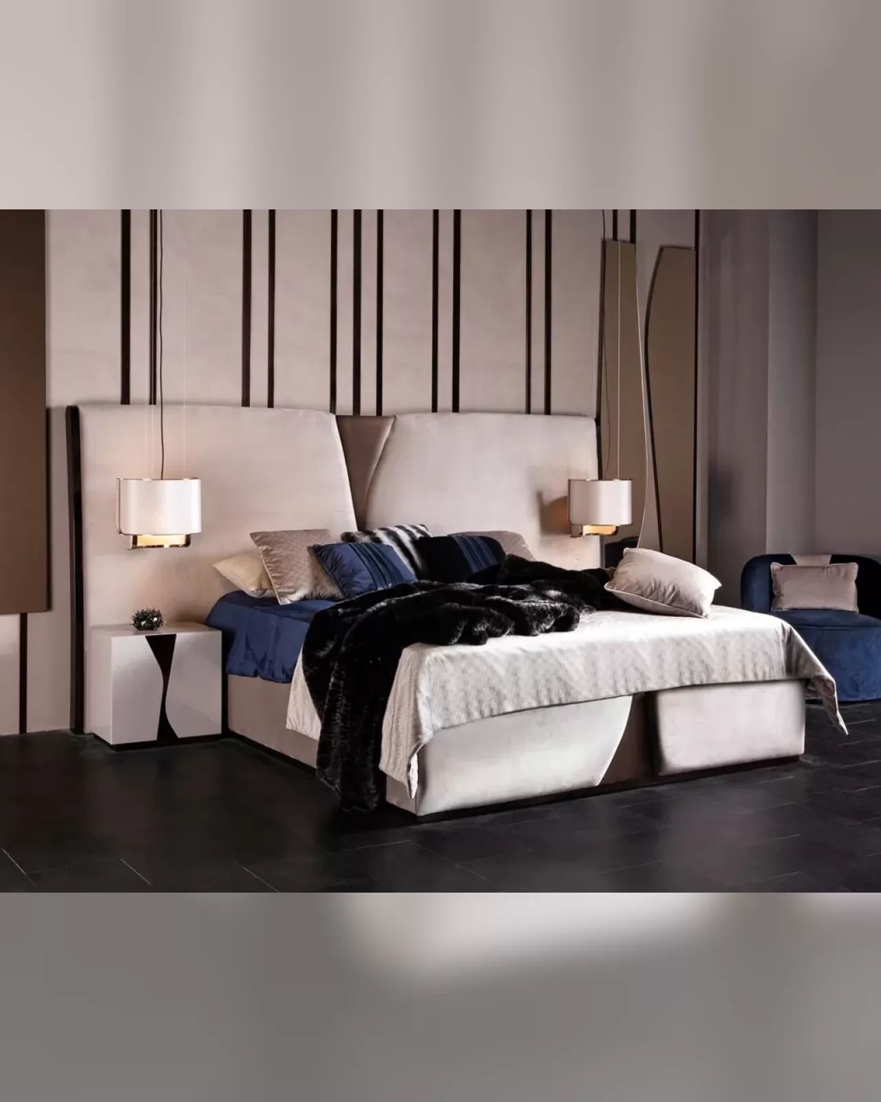 Letto Krypton, arredamento italiano Epoque