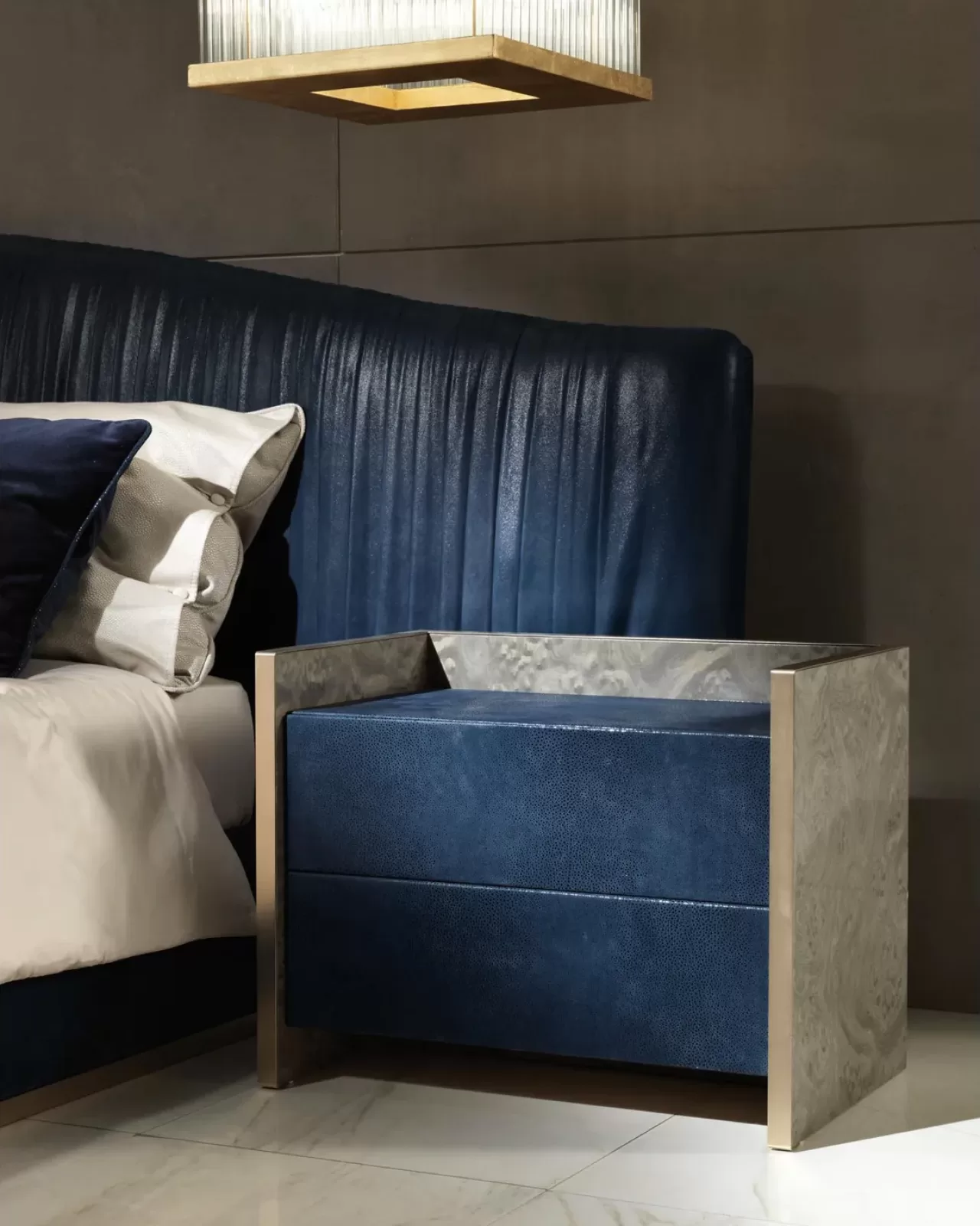 Eagle Nightstand, nightstand with drawers made to order in Italy