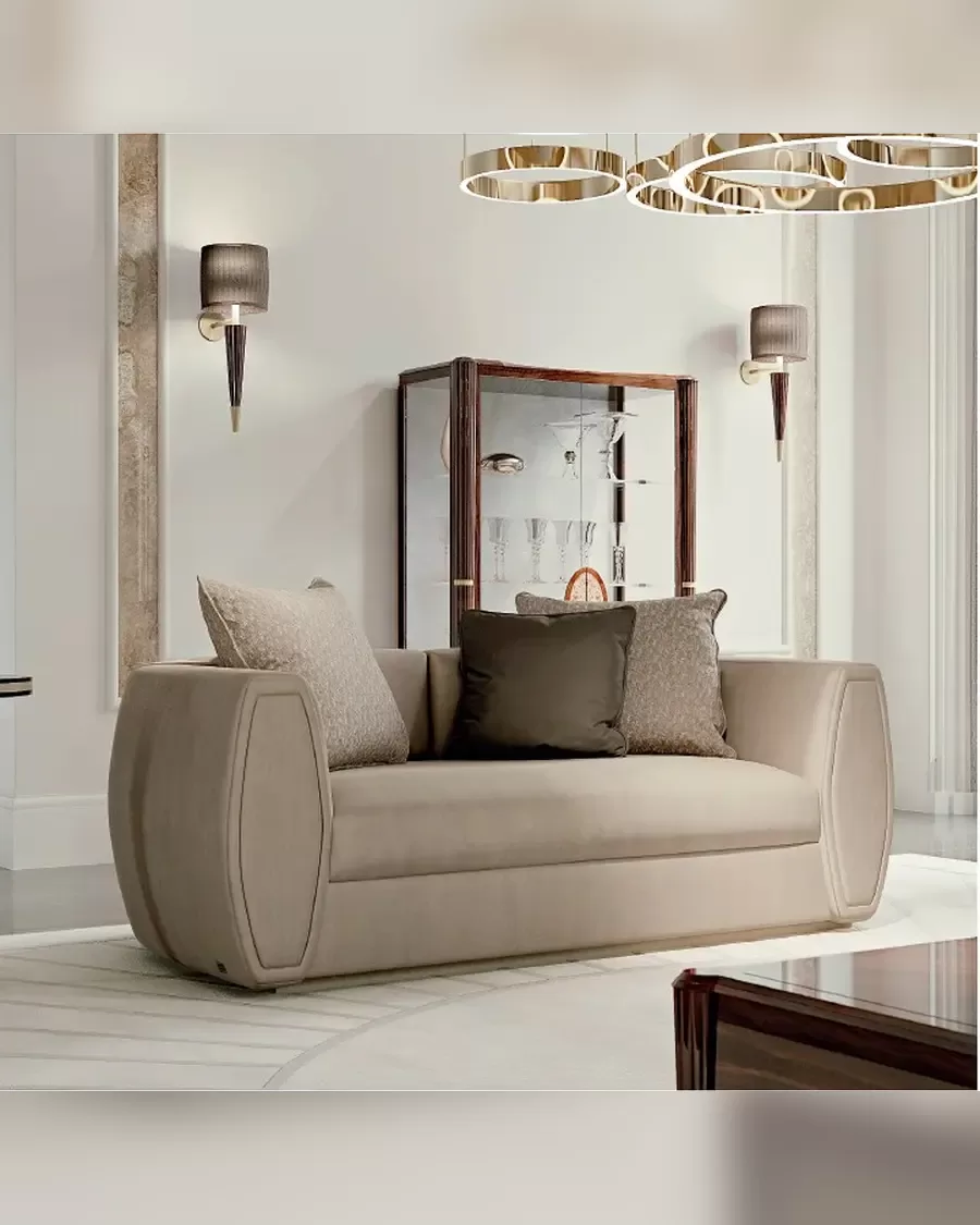 Ellipse Sofa with Rounded Arms by Francesco Pasi, luxury sofa