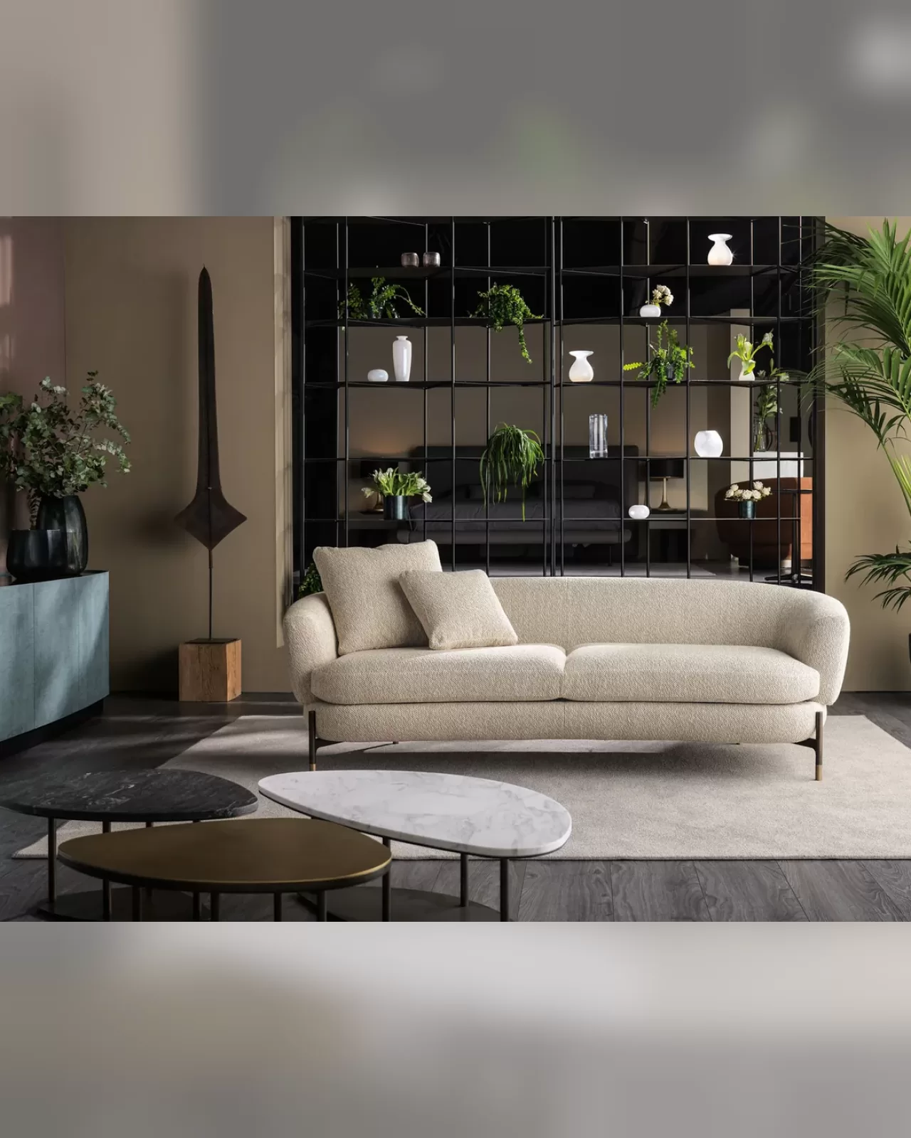Miami Sofa by Cantori, luxury settee, made to order in Italy
