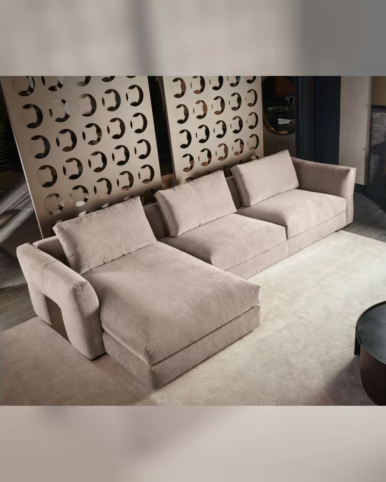 Montecarlo Angular Sofa by Cantori, sectional sofa with chaise