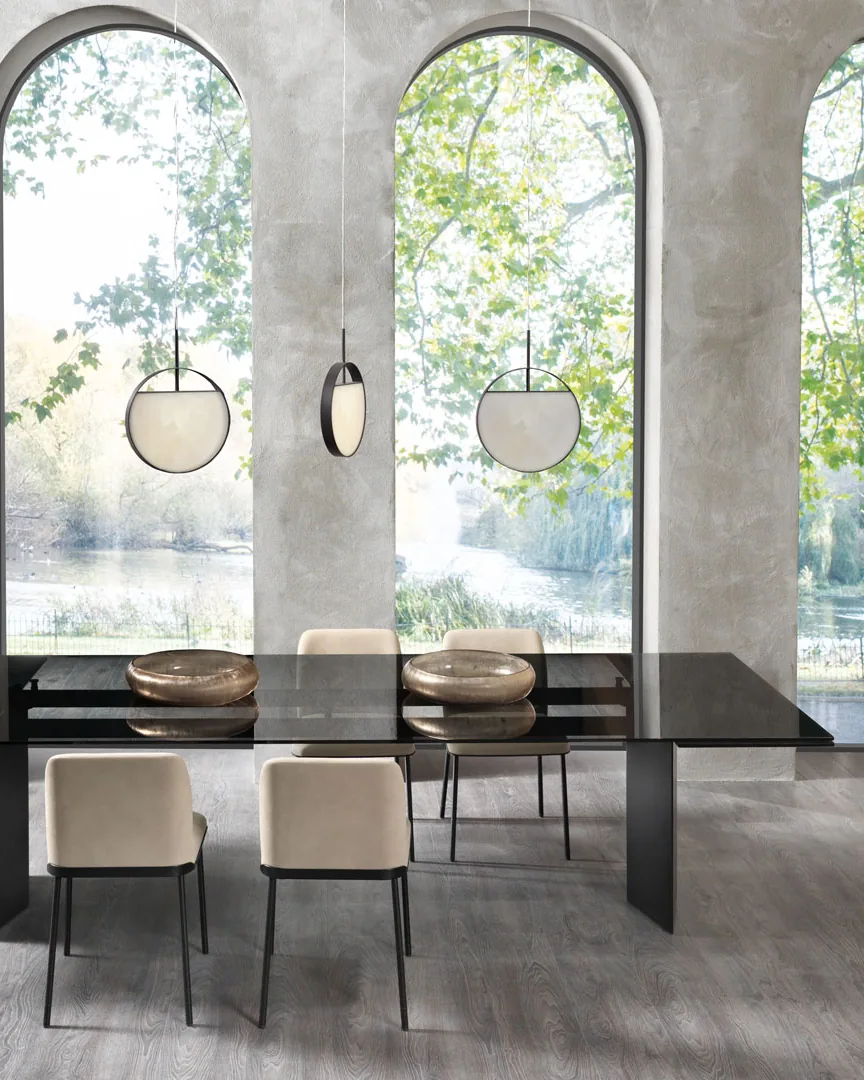 Tavolo da pranzo Milton di Cantori, tavolo da pranzo di lusso