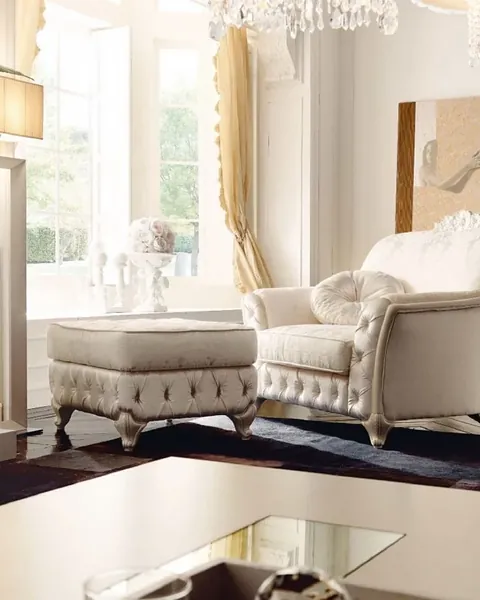 Classic armchair by Avenanti, formal living room furniture, made to order in Italy
