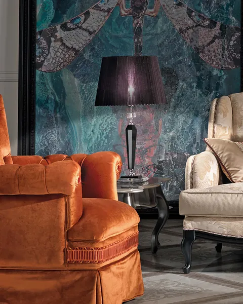 Poltrona in velluto Atmosphere di Epoque, design italiano per il soggiorno moderno