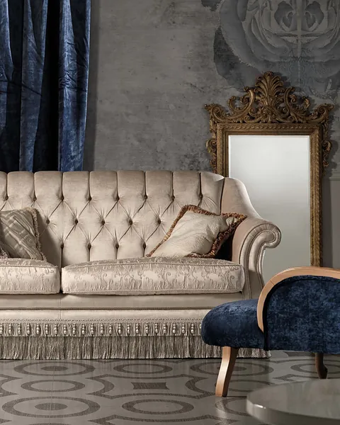 Poltrona in velluto Atmosphere di Epoque, soggiorno moderno, ispirazione d'arredo per un living open space