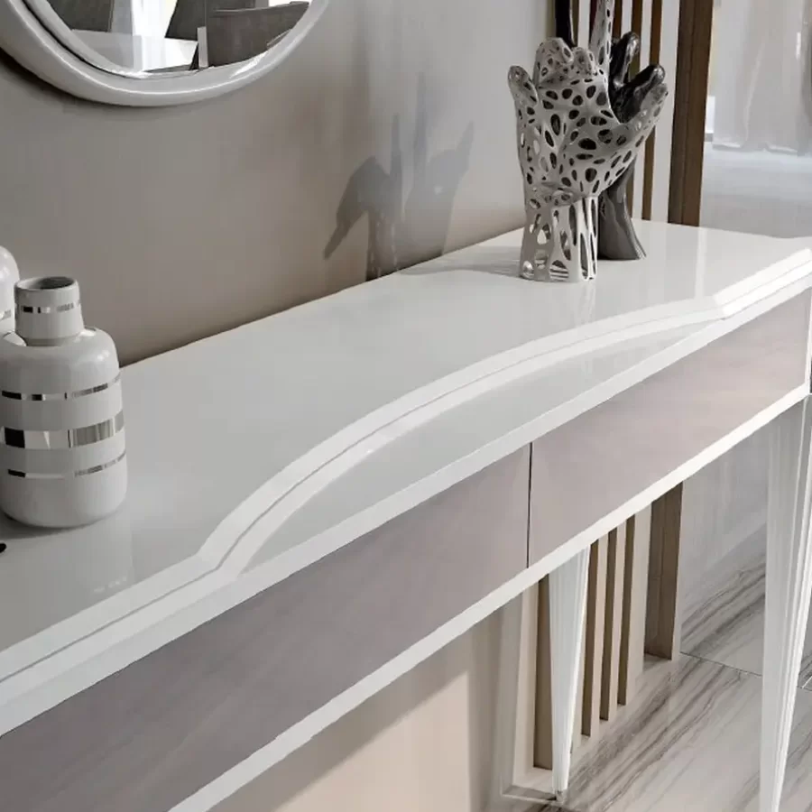 Ellipse Console with Two Drawers by Francesco Pasi, console table for living room, 150 cm wide