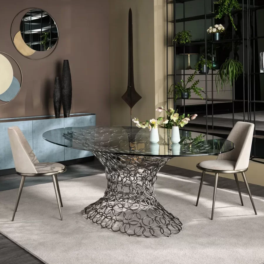 Aurora Imbottita Dining Chair by Cantori, Italian furniture company for the dining room