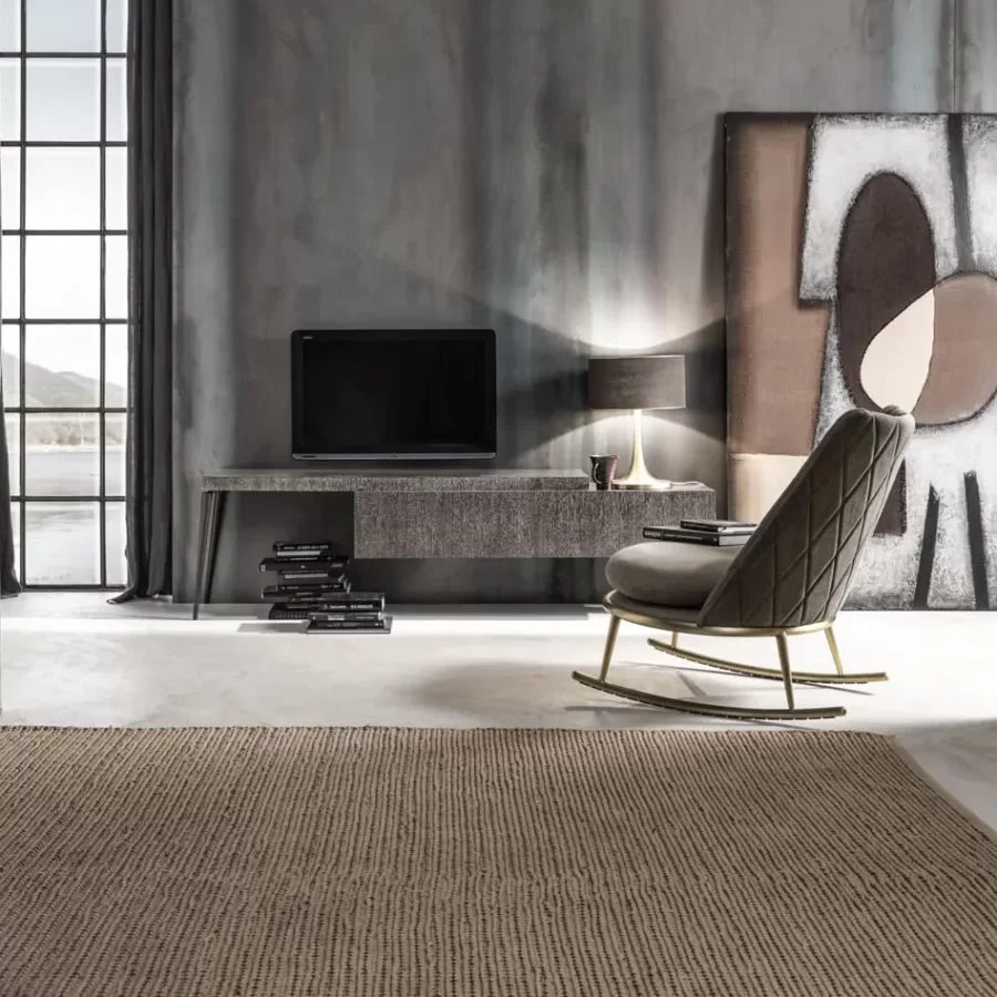 Aurora Rocking Chair by Cantori, luxury living room furniture, padded rocking chair