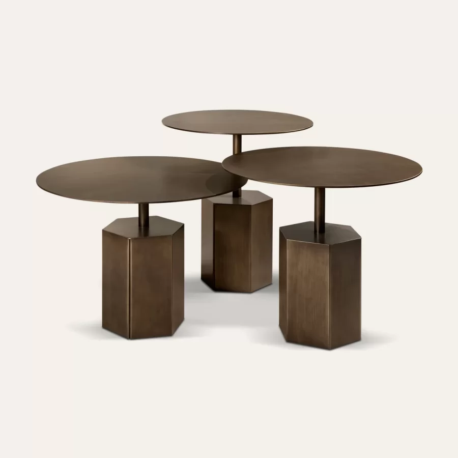 Esagono Coffee and Side Tables by Cantori, Italian furniture company for the living room