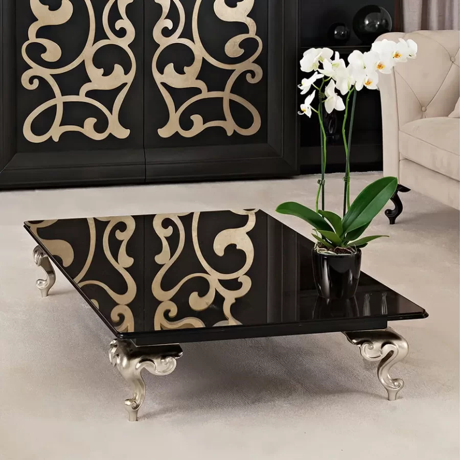 George Coffee Table by Cantori, Italian furniture company for the living room, marble top