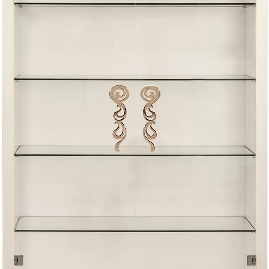 George Glass Cupboard by Cantori, luxury living room furniture, two-door glass cupboard