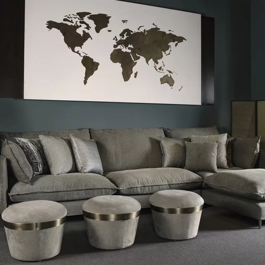 Portofino Pouf by Cantori, Italian furniture company for the living room