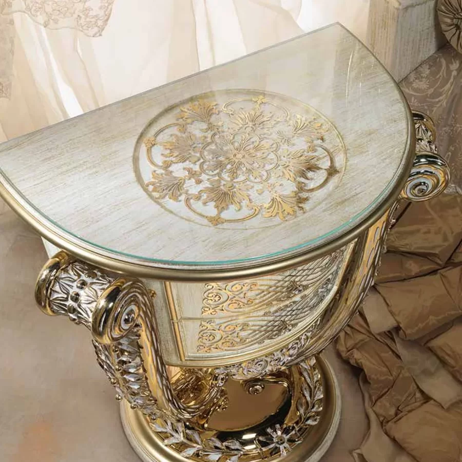 Aida Bedside Table AD102 by Cappelletti, for luxury bedroom furniture sets