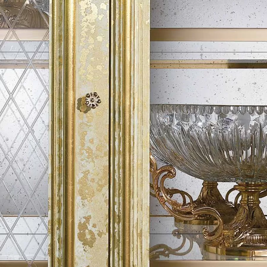 Aida Four-Door Showcase AD019 by Cappelletti, formal dining room, 222 cm wide