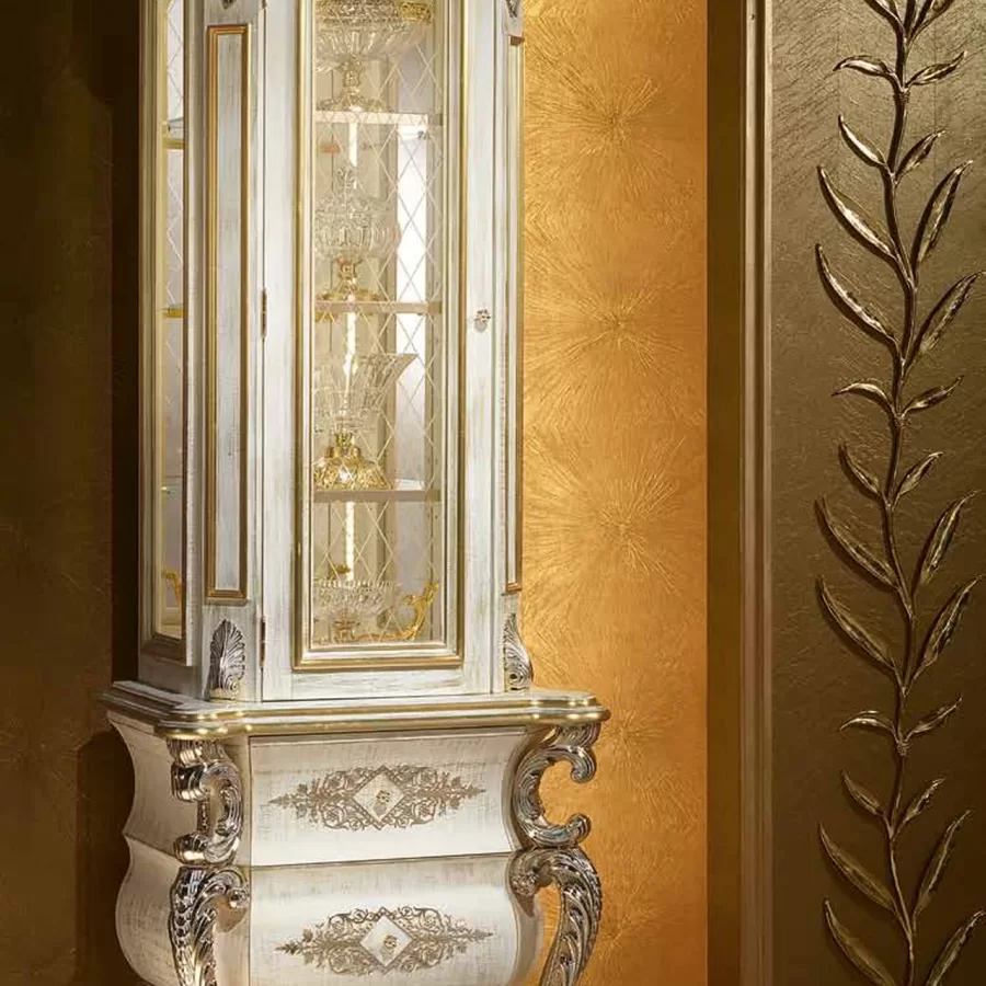 Aida One-Door Showcase AD017 by Cappelletti, formal living room furniture, 79 cm wide