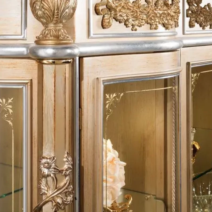 Royal Four-Door Showcase RY019 by Cappelletti, exclusive furniture for the dining room