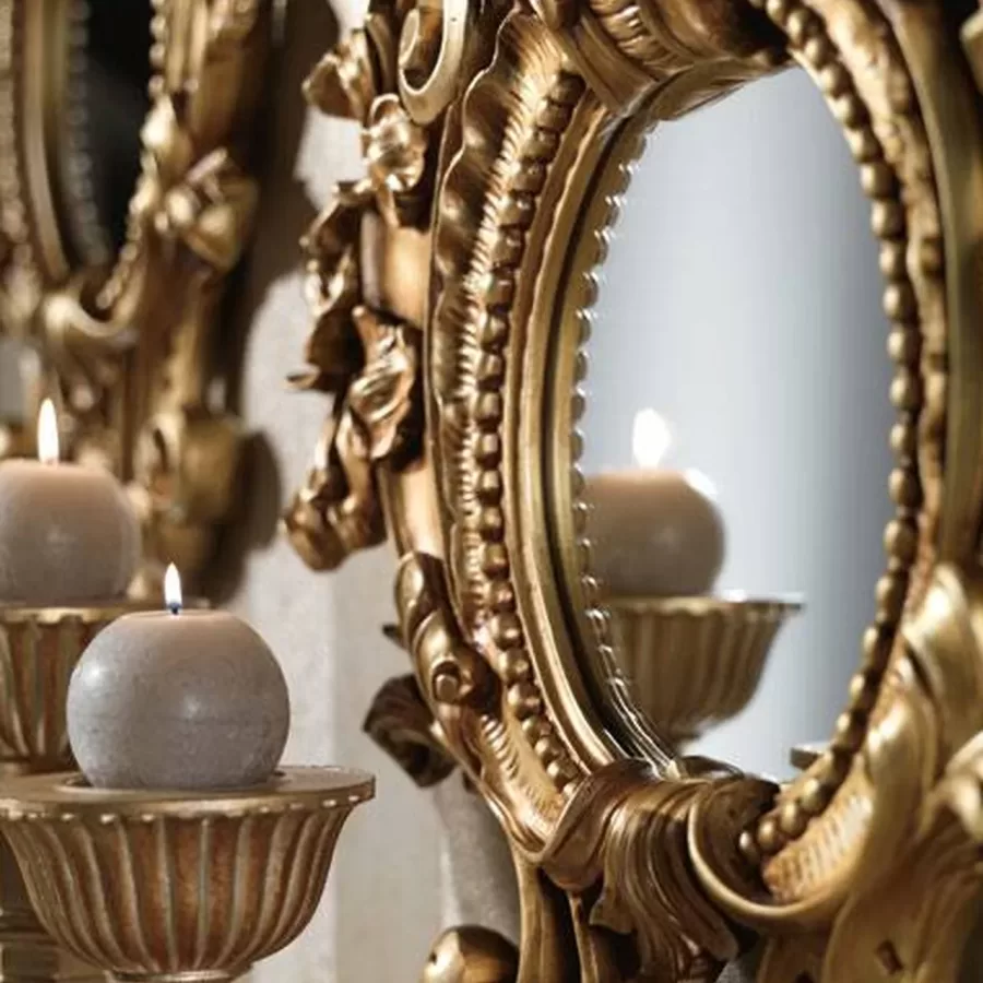 Royal Small Mirror RY007 by Cappelletti, Italian mirror, wall mirror, 67 cm wide