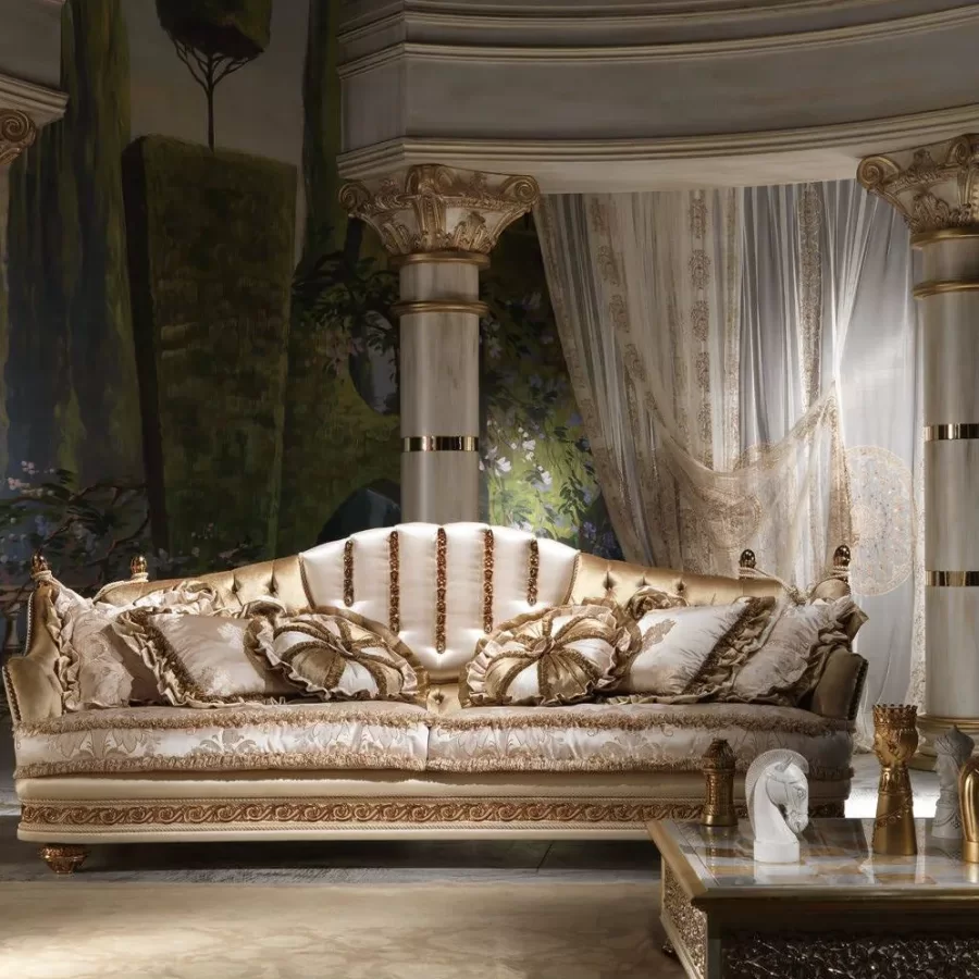 Royal Three-Seater Sofa RY073 by Cappelletti, luxury sofa, 265 cm wide