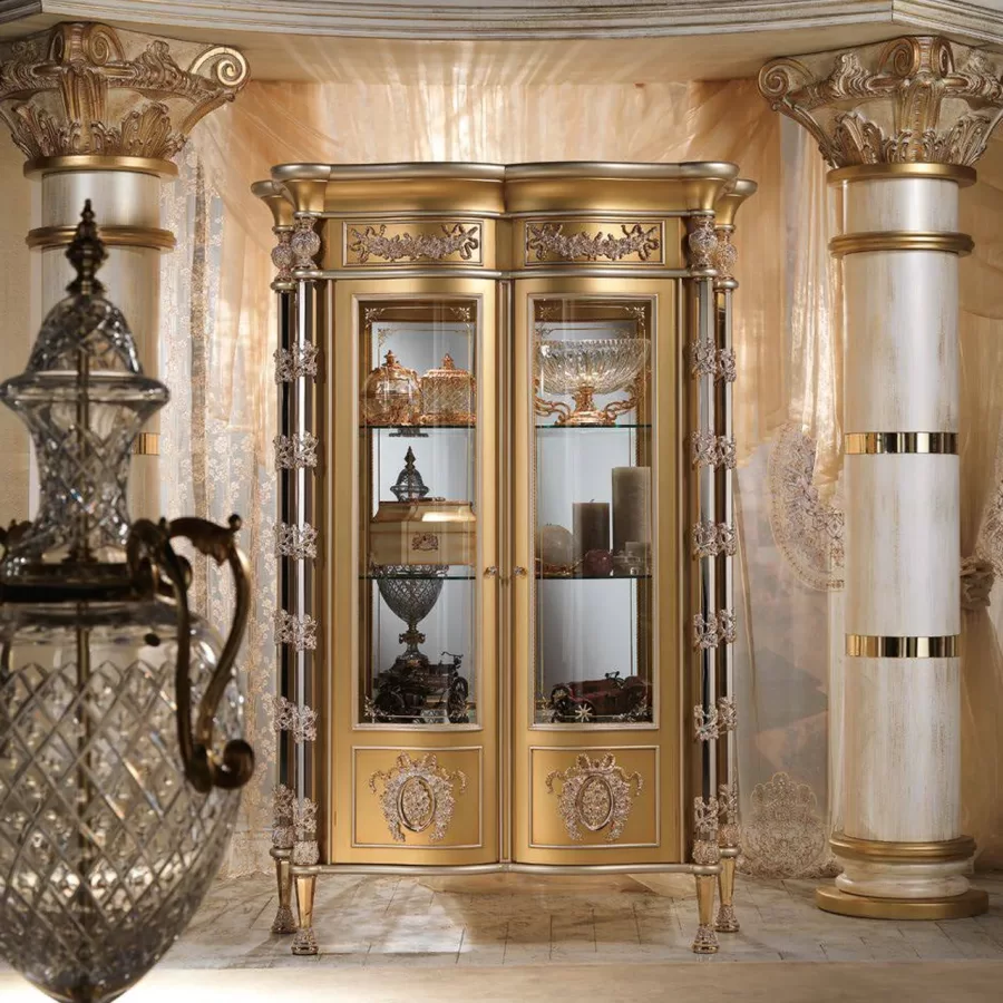 Royal Two-Door Showcase RY018 by Cappelletti, formal dining room, 145 cm wide