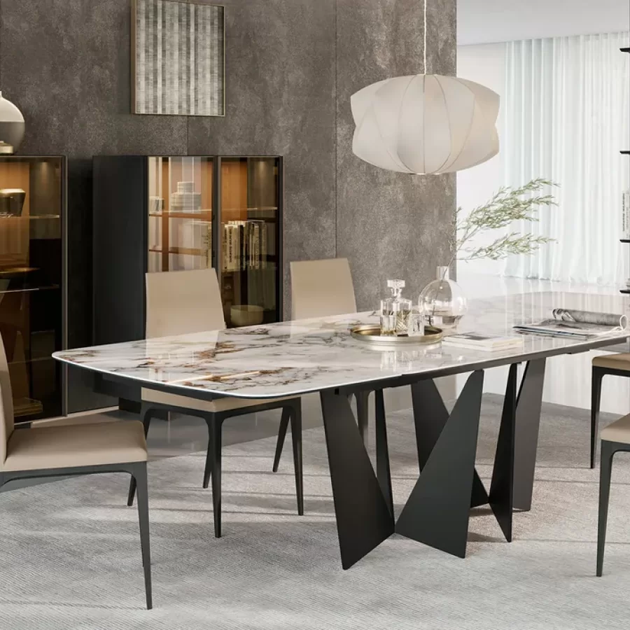 Eiffel Dining Table by Dall'Agnese, modern dining room set, 180 to 300 cm wide