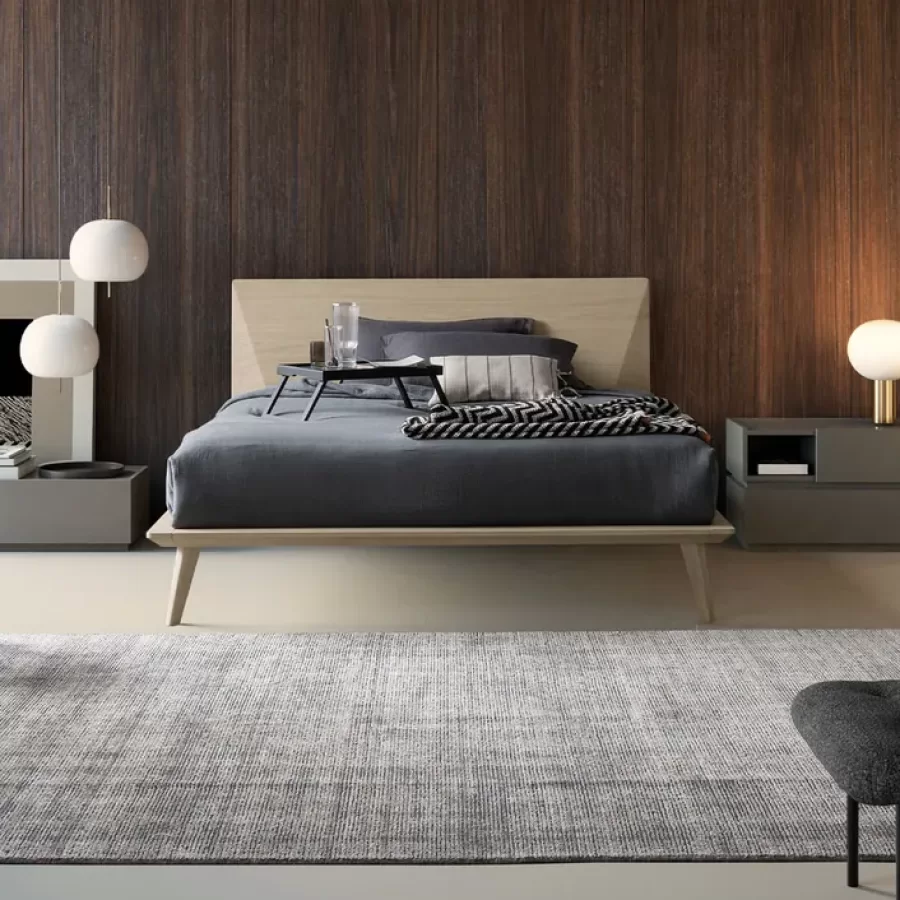 Kiru Bed by Dall'Agnese, elegant bed frame, for 160 or 180 x 200 cm mattresses