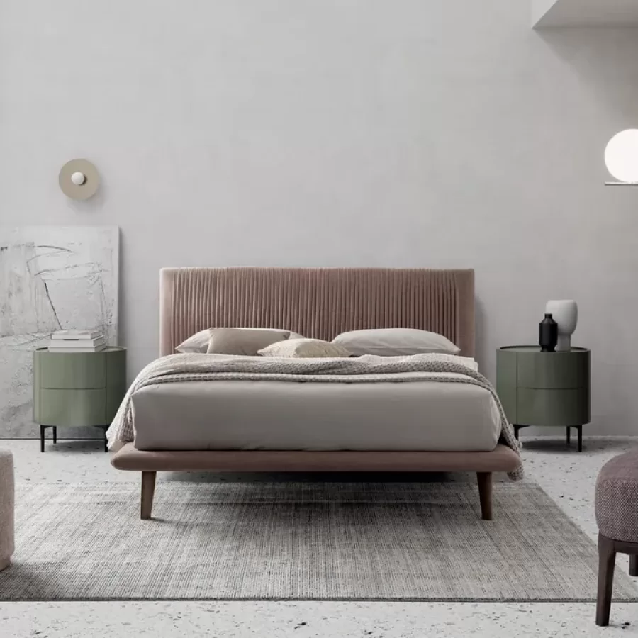 Plissè Bed by Dall'Agnese, luxury king size bed, for 160 or 180 x 200 cm mattresses