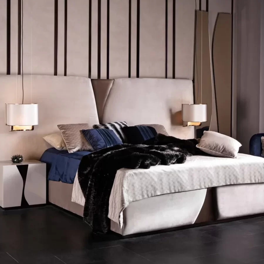 Krypton Bed by Epoque, luxury king size bed, for 160 x 190 or 180 x 200 cm mattresses