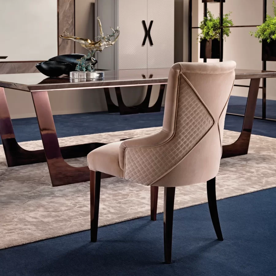 Nebula Dining Chair by Epoque, Italian furniture company for the dining room, in leather