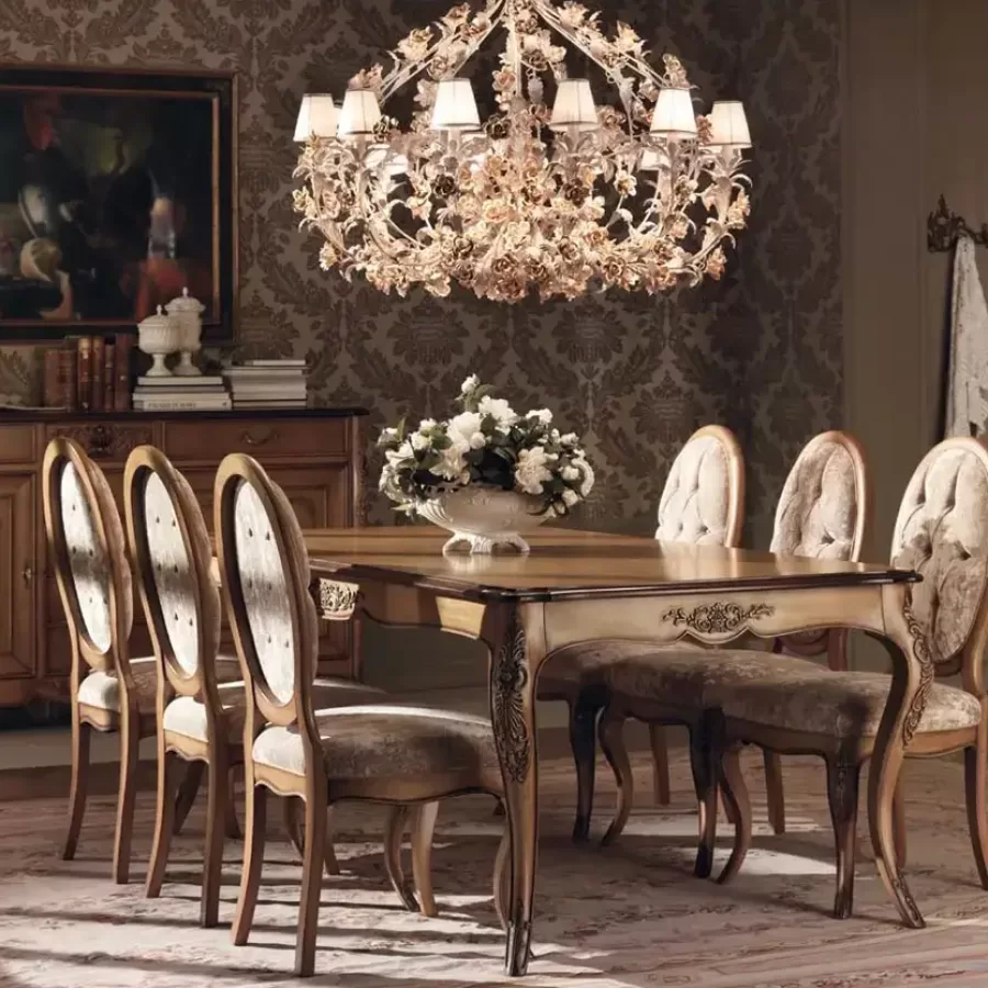 Luxury Dining Room Furniture for a classic villa, Gran Guardia Dining Chair 2010 by Francesco Pasi