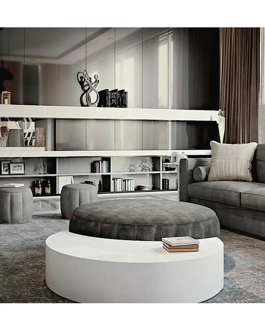 Ellipse large round pouf, Francesco Pasi, supplementary photo, photo 5 of 8
