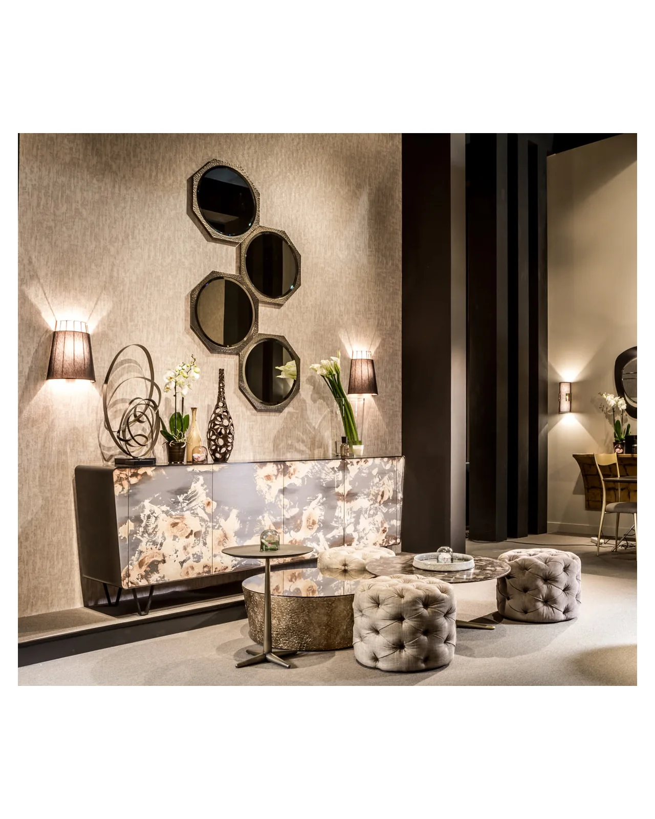 Conico Basso coffee table by Cantori, in an interior setting, photo 2 of 3