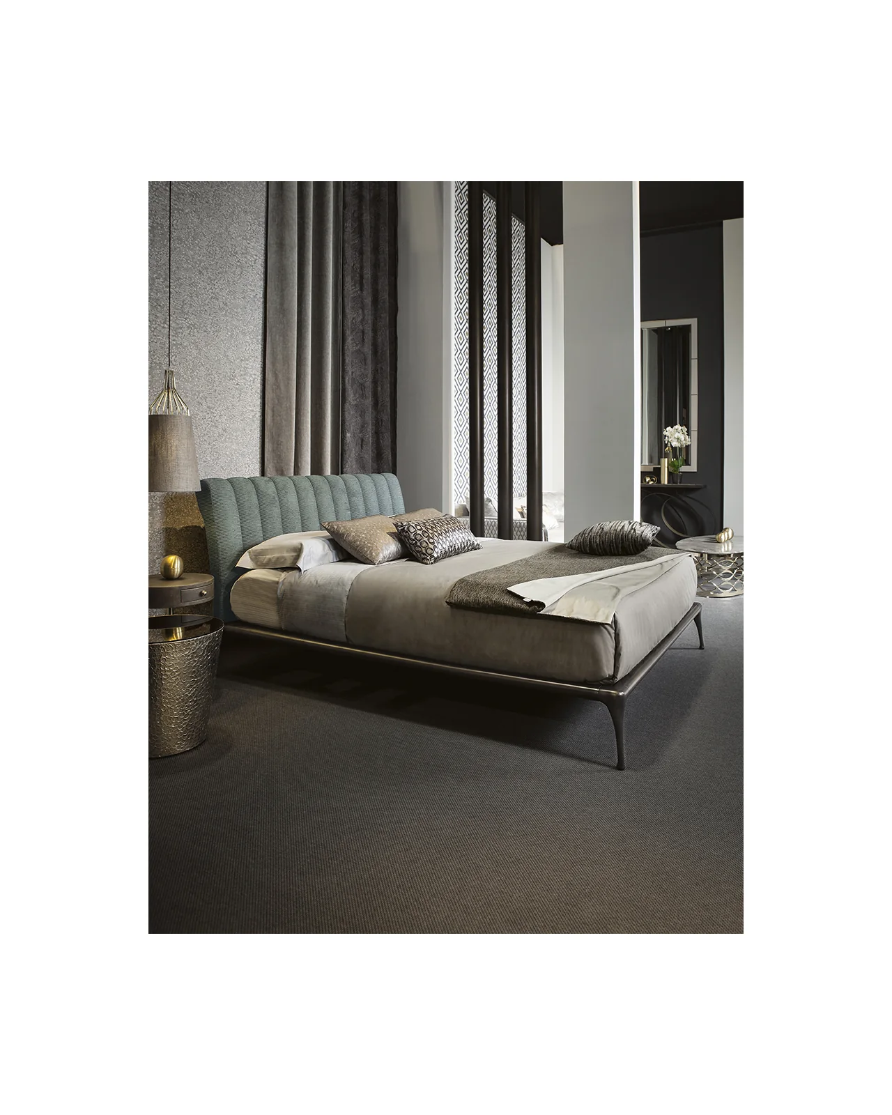 Iseo bed by Cantori, in an interior setting, photo 4 of 4, Nobili Design catalog
