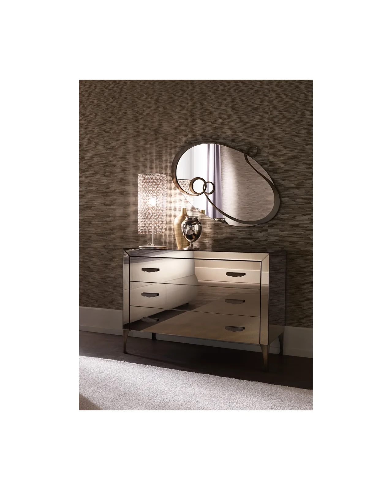 J'Adore Mirror by Cantori, in an interior setting, photo 3 of 4