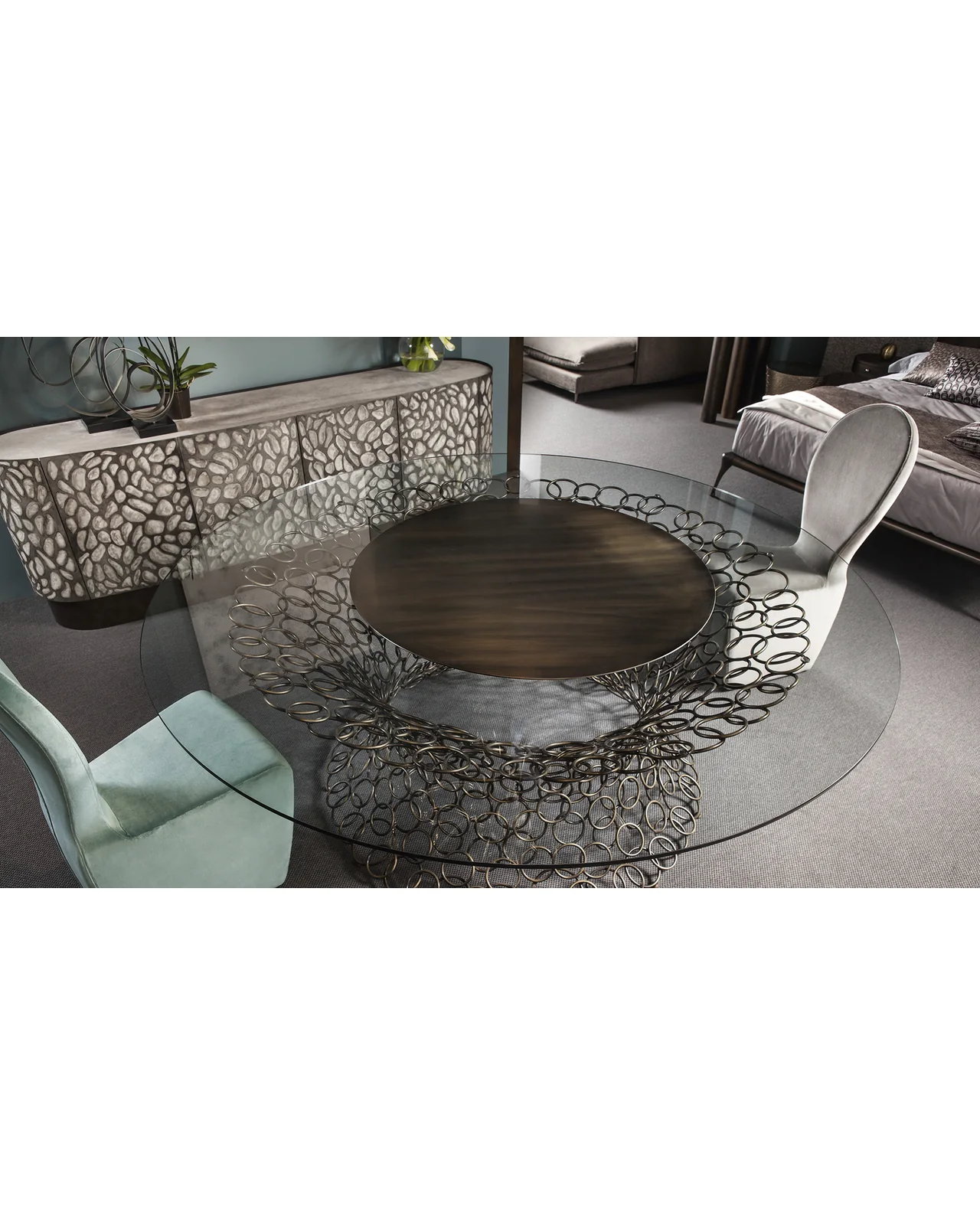Mondrian Art Form dining table by Cantori, in an interior setting, photo 10 of 10