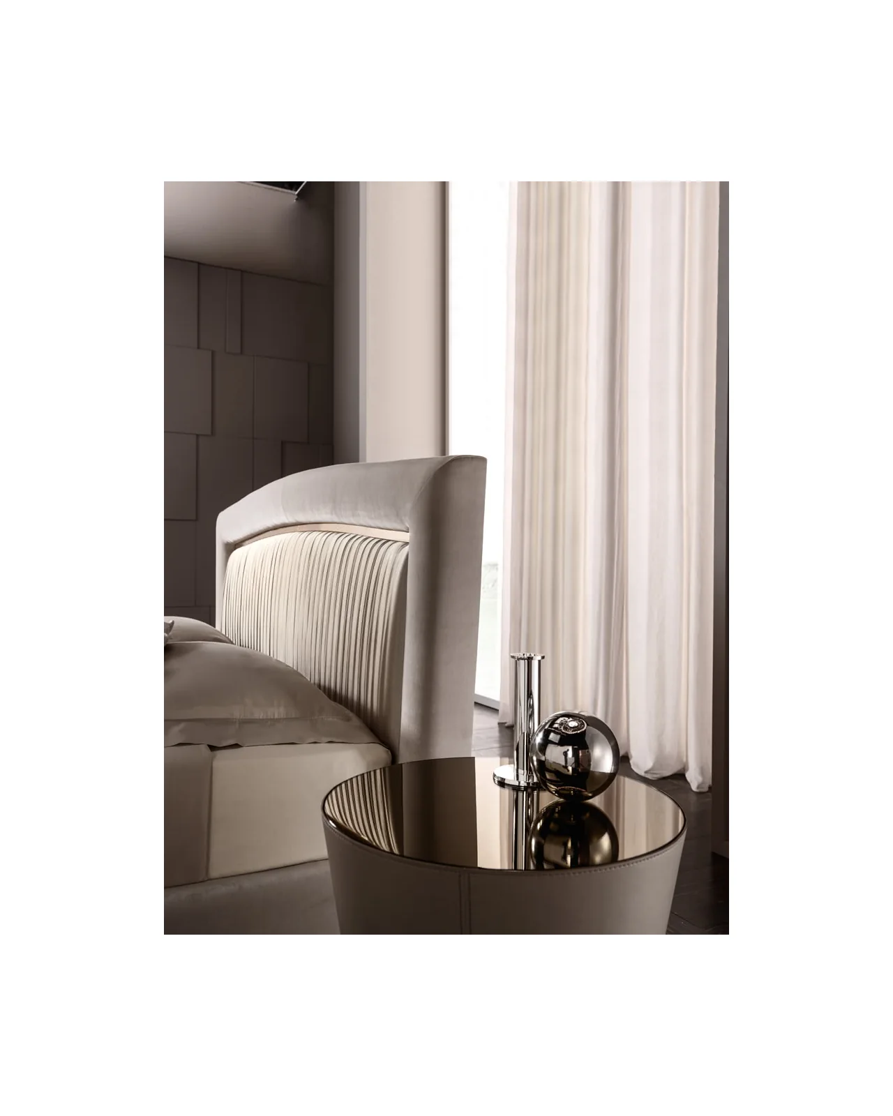 Letto Portofino Plisse di Cantori, ambientato, foto 2 di 3