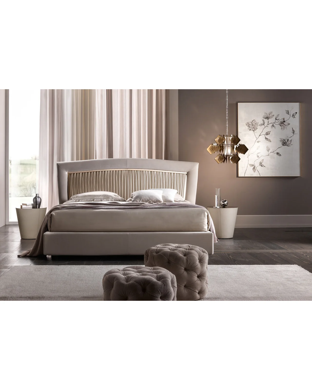 Letto Portofino Plisse di Cantori, ambientato, foto 3 di 3