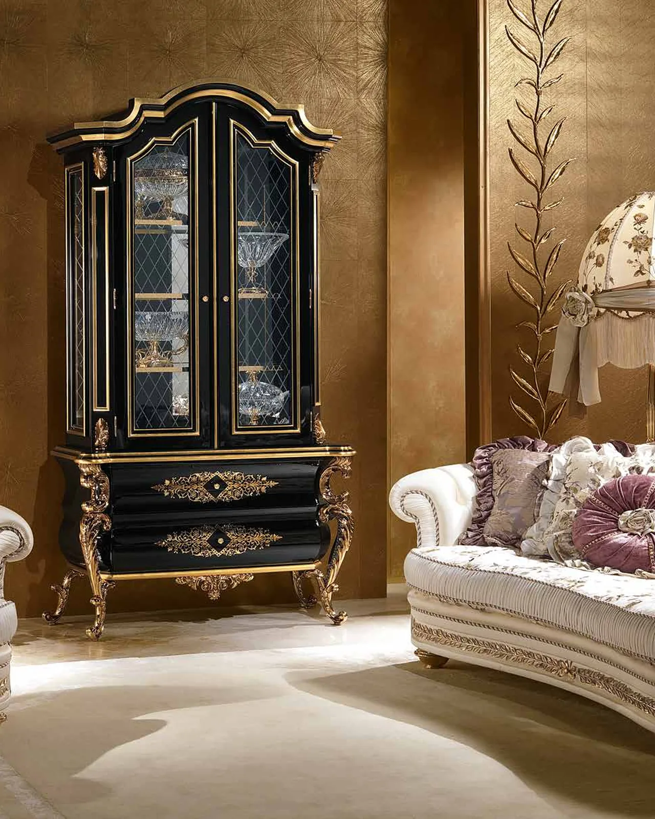 Aida Armchair AD071, Cappelletti Aida collection, classic Italian armchair in a classic living room setting, photo 3 of 6