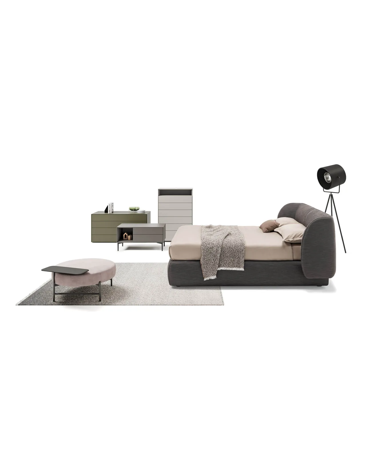 Letto Inemuri di Dall'Agnese, vista in studio, foto 1 di 5, catalogo Nobili Design