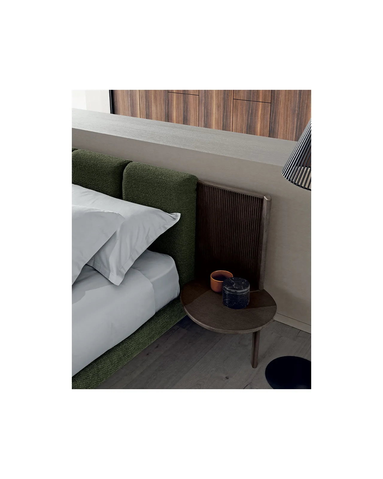 Millerighe bed by Dall'Agnese, in an interior setting, photo 5 of 7, Nobili Design catalog