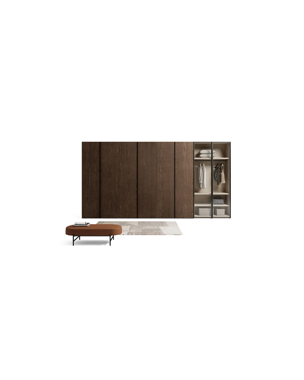 Armadio Ritmo di Dall'Agnese, vista in studio, foto 1 di 5, catalogo Nobili Design