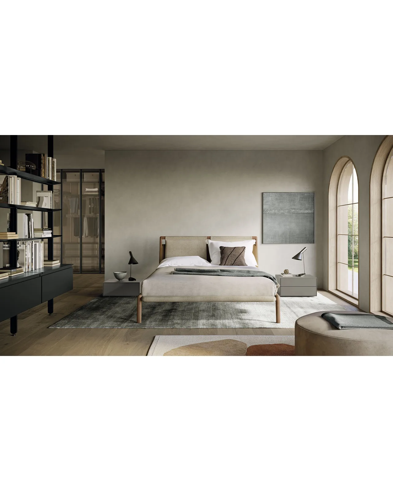 Tepu bed by Dall'Agnese, in an interior setting, photo 3 of 5, Nobili Design catalog