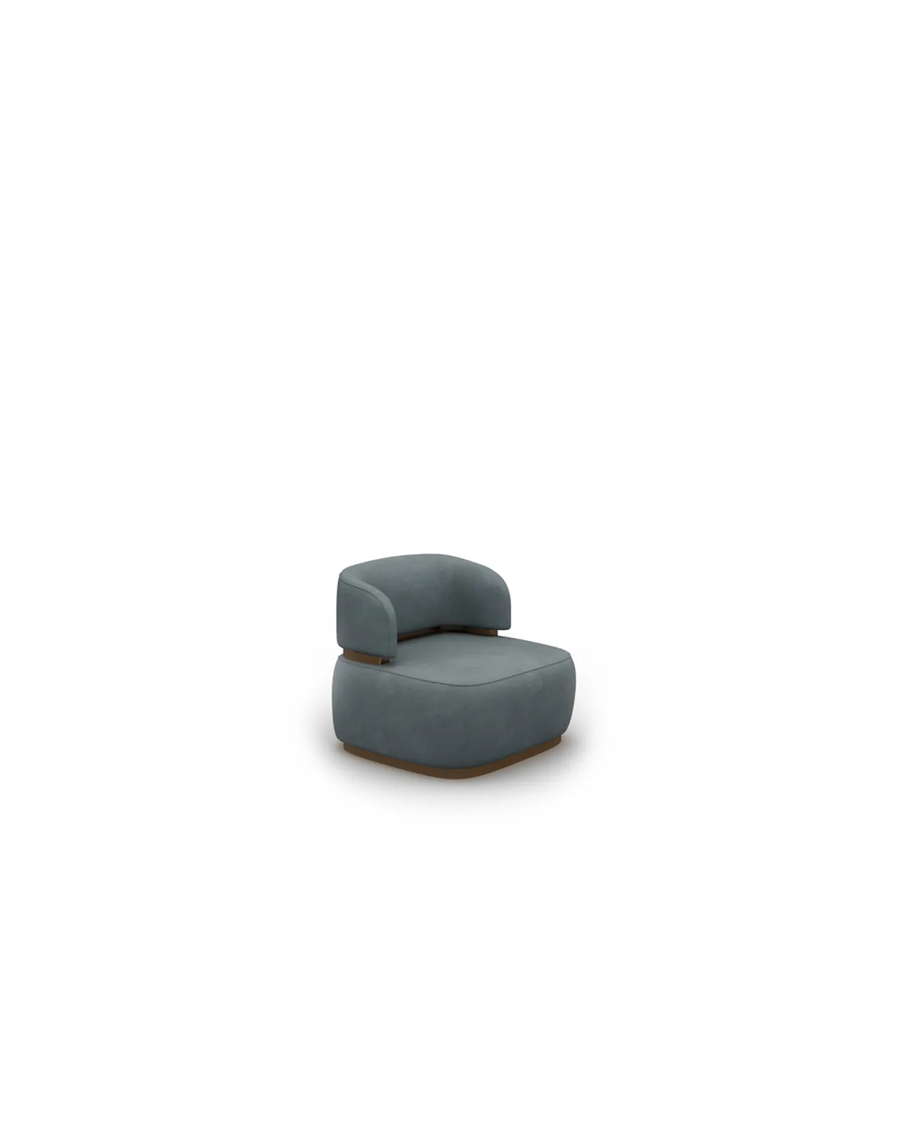 Alcor Armchair by Epoque, Exence Expanse collection, armchair in fabric or leather, studio view, photo 2 of 2