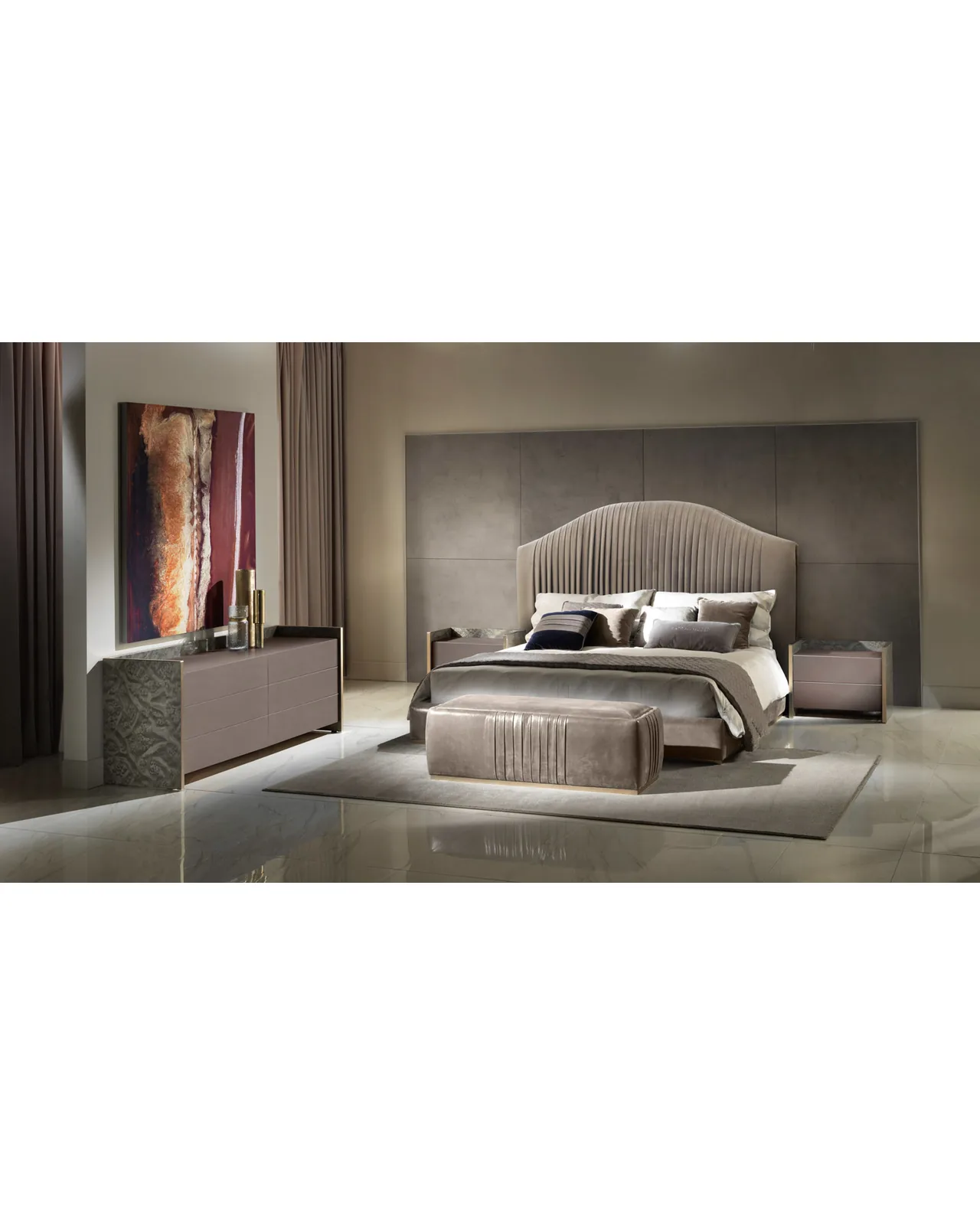 Letto Cobalto di Epoque, in una camera da letto, foto 1 di 3, catalogo Nobili Design